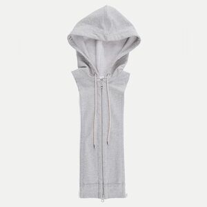 Veronica Beard Hoodie Dickie - grey French terry. Size 16-24.